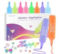 MOTIBACK 8pcs Dopamine Highlighters Set, Premium Shimmer Bible Journaling Pens, Aesthetic Study Highlighters for Note Taking, School Supplies, Office Planning & Creative Projects