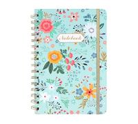 MOTIBACK A5 Hardcover Spiral Notebook - 6" x 8.5" Premium Paper, 80gsm, College Ruled, Durable Twin-Wire Bound, Lays Flat for Writing & Sketching Blue