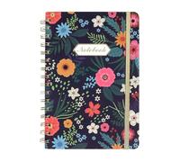 MOTIBACK A5 Hardcover Spiral Notebook - 6" x 8.5" Premium Paper, 80gsm, College Ruled, Durable Twin-Wire Bound, Lays Flat for Writing & Sketching Dark Blue