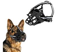 MOTIBACK Adjustable Silicone Dog Muzzle with Reflective Band, Anti-Bite Anti-Bark Muzzle for Medium/Large Dogs (2)
