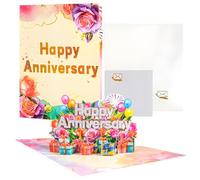 MOTIBACK Anniversary Card, Perfect Romantic Gift for Loved Ones on Wedding Anniversary Card, 3D Popup Greetings, Elegant Design for Couple to Treasure