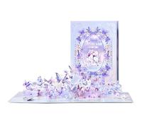 MOTIBACK Colorful Butterfly Greeting Card with Envelope Happy Birthday Forever 3D Pop Up Greeting Cards for Congratulations Decorations,Get Well Gifts,Anniversary and Birthday