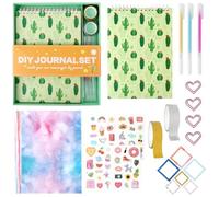 MOTIBACK DIY Cactus Journal Kit for Girls, Scrapbook Kit with Stickers, Photo Frames & Supplies, Creative Diary Gift Set for Kids Ages 8-14, Arts and Crafts Stationery