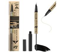 MOTIBACK Double Ended Eyebrow Pencil - Ash Brown, Waterproof Microblading Effect Brow Pencil | Ultra Fine Tip & Spoolie Brush, All-Day Wear, Natural Looking Brow This Way Pencil (light brown)