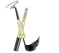 MOTIBACK Double-Ended Eyebrow Pencil with Spoolie Brush, Long-Lasting Waterproof Eyebrow Pen for Natural Looking Brows, Also Ideal as a Freckle Pen for Faux Freckles (Black)