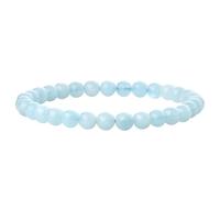 MOTIBACK Gemstone Bracelet for Women, Natural Crystal Jewelry for Calm, Courage & Communication, Elastic Healing Gemstone Bracelet Gift for Her