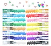 MOTIBACK Glitter Markers Pen, 16 Colours Glitter Metallic Shimmer Marker for All Ages, 2.0mm Dual Tip Glitter Pens Gel Pens for Journaling Crafts DIY Cards Making Coloring Books Scrapbook (8 Pack)