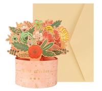 MOTIBACK Gold Foil Borders Design Greeting Cards ,Elegant Multicolor Floral Cards for Formal All Occasion Cards with Matching Envelopes(Pink)