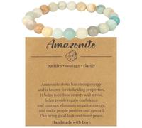 MOTIBACK Green Aventurine Turquoise Crystal Bracelet - Natural Gemstone Beaded Jewelry, Healing Jewellery for Luck & Anxiety Relief, Stretch Bracelet for Women & Men