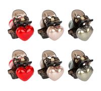 MOTIBACK Heart Mini Claw Clip for Women, 6 PCS Side Hair Clips & Bangs/Stray, Small Hairs Accessories for Daily Hairstyling, 1.8 * 2cm