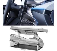 MOTIBACK Hidden Storage Box Under Screen for Tesla Model 3 Highland, Model Y/YL Juniper Accessories, Acrylic Centre Console Organiser with Silicone Non-Slip Mat (with Pallets)