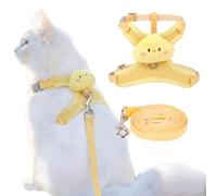 MOTIBACK Kitten Harness and Lead Set for Small Kitten | Yellow Chick Design Escape Proof Kitten Harnesses, Adjustable Cat Lead and Harness Set for Walking Exercise Travel Outdoor