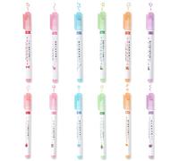 MOTIBACK Pack of 12 Magic Contour Curve Pens, Highlighters with 12 Unique Patterns for Journaling, Scrapbooking, Drawing & Creative Projects (1)