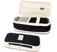 MOTIBACK Pencil Case for Kids, Large Capacity Cute Pencil Case, Perfect School Organizer with Zip Closure, Ideal Back to College Essentials (Black)