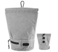MOTIBACK Portable Odor-Proof Waste Disposal Bag, Lightweight Roll-Up Dump Pouch with MOLLE Attachment for Tactical Hiking Camping, Gray