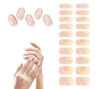 MOTIBACK Semi-Cured Gel Nail Stickers - 20 Nail Wraps with File & Stick for UV/LED Light Manicure - Safe & Long Lasting Nail Art Decor - NC240225