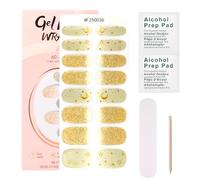 MOTIBACK Semi-Cured Gel Nail Stickers - 20 Nail Wraps with File & Stick for UV/LED Light Manicure - Safe & Long Lasting Nail Art Decor - NF250036