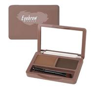 MOTIBACK Waterproof Eyebrow Pomade Kit, Smudge-Proof & Long-Lasting 3D Brow Gel, Quick-Dry Formula with Dual-Ended Brush for Natural Defined Brows, Warm Tea Brown