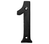 Motif 4-Inch Brass Letters Mailbox Decor Address Signs For Houses Outdoor Wall Decor Mailbox Numbers House Address Numbers For Outside Address Sign for Door Numbers (Satin Black, Number 1)