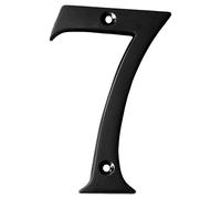 Motif 4-Inch Brass Letters Mailbox Decor Address Signs For Houses Outdoor Wall Decor Mailbox Numbers House Address Numbers For Outside Address Sign for Door Numbers (Satin Black, Number 7)