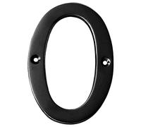 Motif 4-Inch House Numbers For Outside Address Signs For Houses Outdoor Wall Decor Mailbox Numbers House Address Numbers For Outside Address Sign for Door Numbers (Satin Black, Number 0)