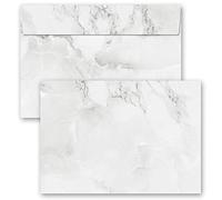 Motif envelopes Marble & Structure, Marble Light Grey 10 envelopes DIN C6 (162x114 mm) | Paper-Media