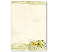 Motif Letter Paper! Flowers & Petals Nature Yellow Sunflowers 250 Sheets DIN A4 - Paper-Media