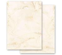 Motif Letter Paper! Marble & Structure Marble Beige 50 Sheets DIN A4 - Paper-Media