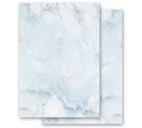 Motif Letter Paper! Marble & Structure Marble Light Blue 100 Sheets DIN A5 - Paper-Media