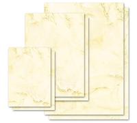 Motif Letter Paper! Marble & Structure Marble Light Yellow 100 Sheets DIN A4 - Paper-Media