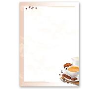 Motif Letter Paper! Motif Paper, Birthday Coffee with Milk 50 Sheets DIN A4 - Paper-Media