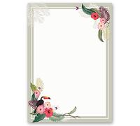 Motif Letter Paper! Seasons - Summer Summer Branches 20 Sheets DIN A4 - Paper-Media