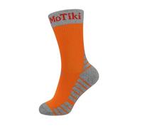 MoTiki Waterproof Socks | 100% Waterproof Breathable Socks for Men, Women & Children | COOLMAX Core Fabric | Hiking, Golfing, Skiing and Cycling Waterproof Socks, Aurantiaco Orange, XS