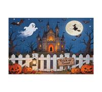 Motiloo Halloween 1000 Piece Puzzle for Adults, Ghost Castle and Jack Artwork, Fun Challenging Jigsaw, Relaxing Family Game, Perfect Halloween Activity Gift for Women, Seniors, Teens, 30x20 in