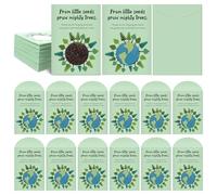 MotiMind 200 Pcs Earth Day Party Favors Seed Envelope Kraft Bag with Window Resealable thicken Seed Storage Packets Envelopes Wildflower Seeds Packets for Earth Day (No Seeds)