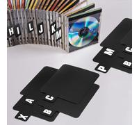 MotiMind 26 Pcs Vinyl Record Dividers A-Z DVD Alphabetical Organizer Dividers File Dividers with Alphabet Tabs Storage Cd Record Holder Index Card for Records Albums File, One Side Printed