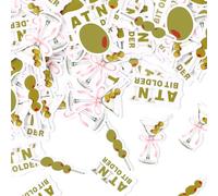 MotiMind 300 Pcs Martini Party Confetti Bachelorette Bikinis and a Tini Bit Older Cups Confetti for Bridal Shower Engagement Bachelorette Martini Party Supplies (Dirty Martini)