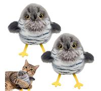 Motion Activated Flapping Bird Toy, Rechargeable Interactive Cat Toy with Flapping Wings and Sounds, Durable & Easy Clean, for Indoor Exercise & Enrichment (style A*2)