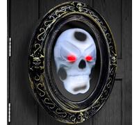 Motion Activated Haunted Mirror - Animatronic Talking Halloween Decor With Creepy Sound & Light, Indoor Wall Mounted Horror Prop