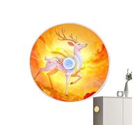 Motion Activated Lamp, Smart Sensor Wall Light, 3.35x0.79 Inches Bulb with Bright Glow, Battery Powered Night Lighting, Circular Luminaire with White Finish, Wardrobe Glow for Closet and Hallway
