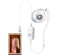 Motion Activated LED Closet Light Strip - 1M USB Rechargeable Sensor Lighting, 5V Power, Auto On/Off | Under Cabinet Light, Wardrobe, E