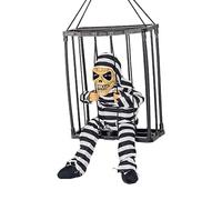Motion Activated Skeleton Prisoner Cage Ghost Hangable