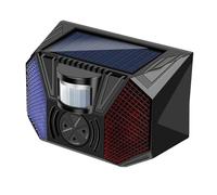 Motion Activated Solar Alarm with Loud 129 Decibel and Flashing Warning LED Lights for Farm & Villas Agricultural
