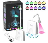 Motion Activated Toilet Light, Toilet Lights Inside Toilet Rechargeable Projectable Toilet Seat Light Sensor LED Washroom Night Light 16 Colors Waterproof Gadgets for Men Women (2 Pack)