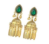 Motion Chain Decoration Earrings Vintage Inspired Open Ornamentation Plan Stumpy Zirconia Wedding Jewelry Vintage Framework Earrings