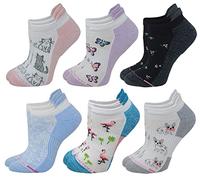 Motion Dr Women's Men 6pk Compression Low Cut Anklet Socks, Assorted, 8-10 UK