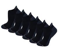 Motion Dr Women's Men 6pk Compression Low Cut Anklet Socks, Black/Grey, 9-11