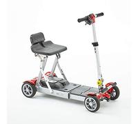 Motion Healthcare mLite Folding Electric Mobility Scooter - Lightweight Battery Operated - Extendable Floor Pan - Four-Wheel Mobility Scooter - On and Off Board Charging - 115kg Weight Capacity (Red)