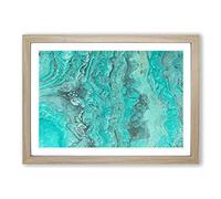 Motion in The Ocean in Abstract Framed Print | A2 Oak Framed Wall Art | Ready to Hang | Abstract Nautical Picture | Living Room Bedroom Lounge Office