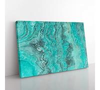 Motion In The Ocean In Abstract Modern Art Canvas Wall Art Print Ready to Hang, Framed Picture for Living Room Bedroom Home Office Décor, 76x50 cm (30x20 Inch)